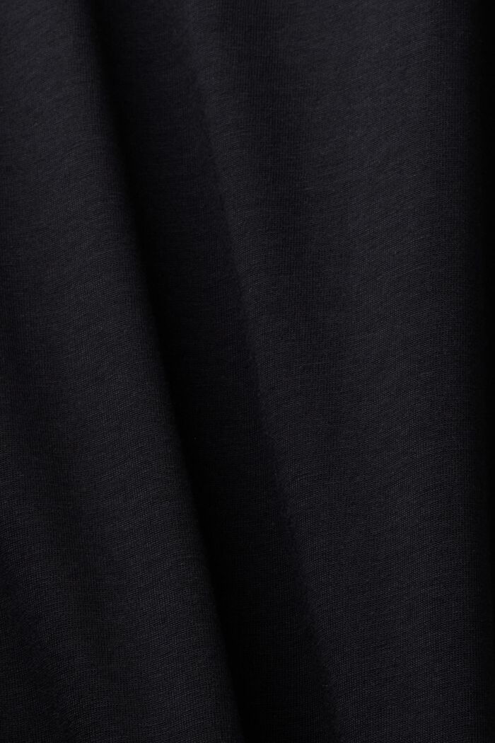Jersey-T-shirt i ekologisk bomull, BLACK, detail image number 4