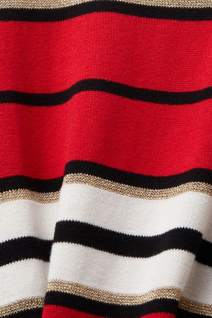 Randig tröja med kashmir, RED, detail image number 5