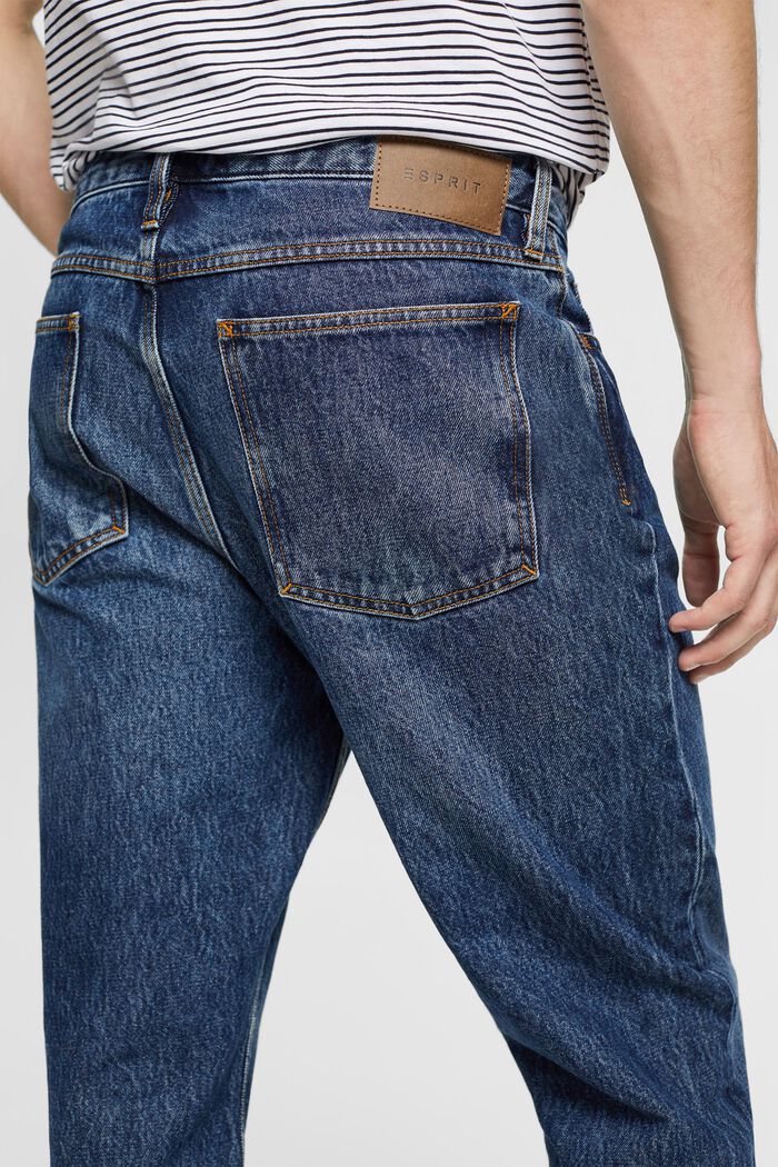 Raka jeans med medelhög midja, BLUE DARK WASHED, detail image number 4