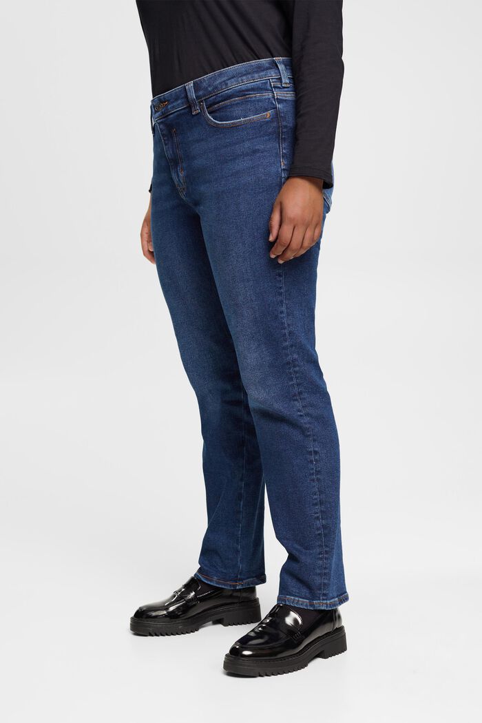 CURVY straight fit jeans, stretchbomull
