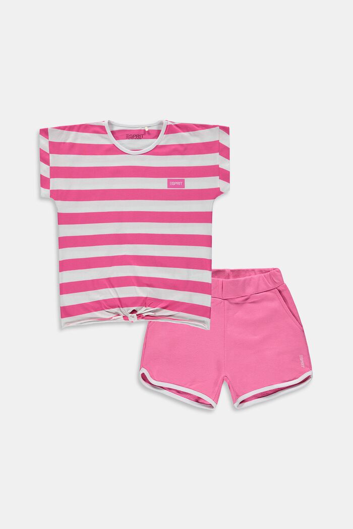 Mixat set: T-shirt och shorts, PINK FUCHSIA, detail image number 0