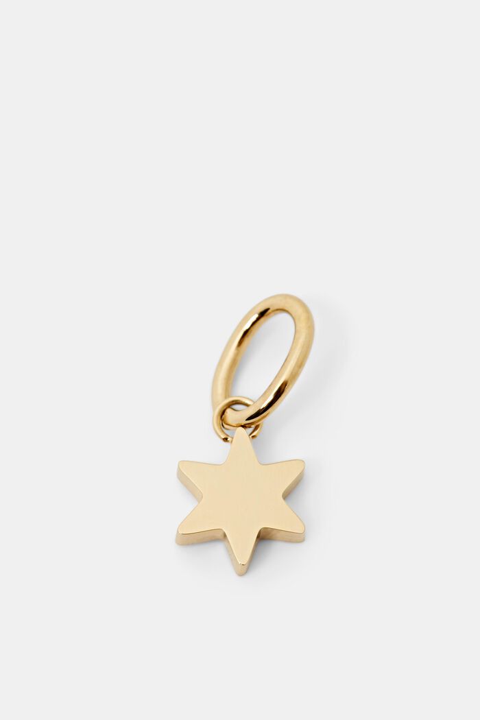 Berlock med stjärna, rostfritt stål, GOLD, detail image number 0