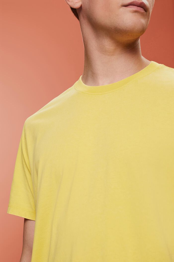 Plaggfärgad T-shirt i jersey, 100% bomull, DUSTY YELLOW, detail image number 2