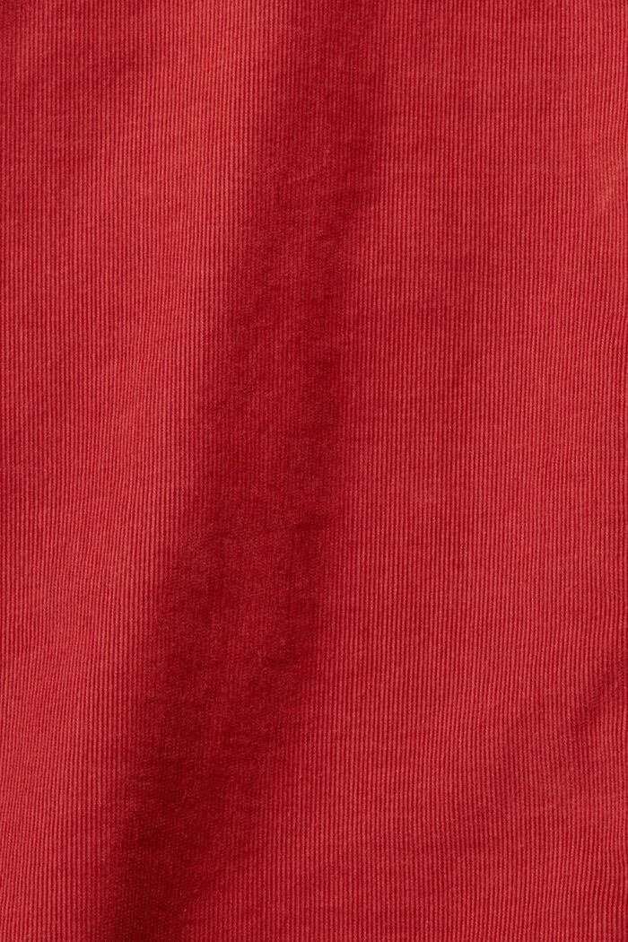 Skjortblus i smalspårig manchester, TERRACOTTA, detail image number 5