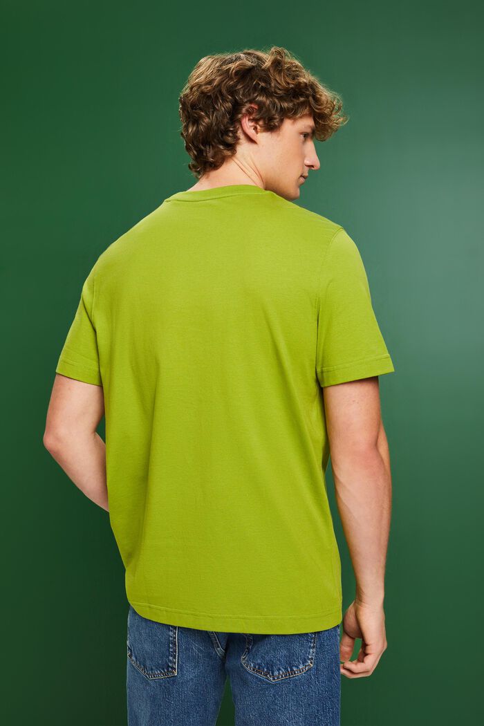 T-shirt i bomull med logotryck, LEAF GREEN, detail image number 2