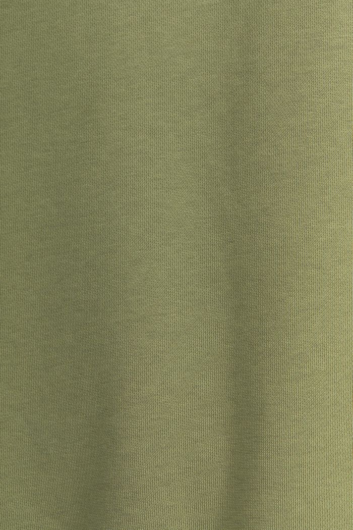 Huvtröja i fleece med logo, unisexmodell, OLIVE, detail image number 4