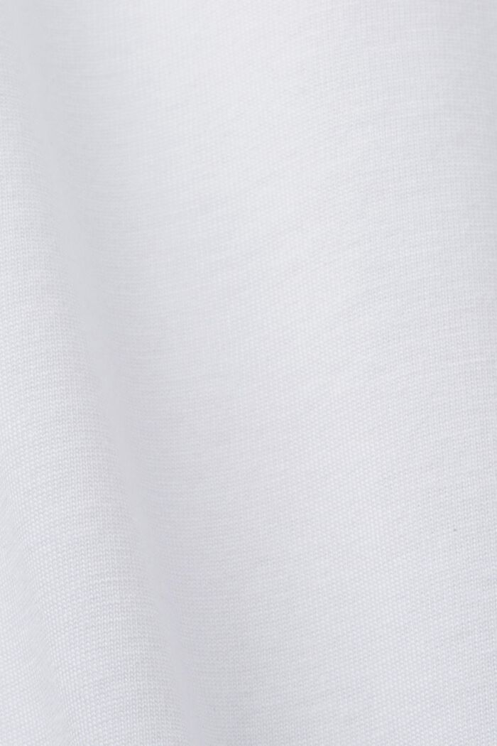 CURVY T-shirt med litet tryck, 100% bomull, WHITE, detail image number 5