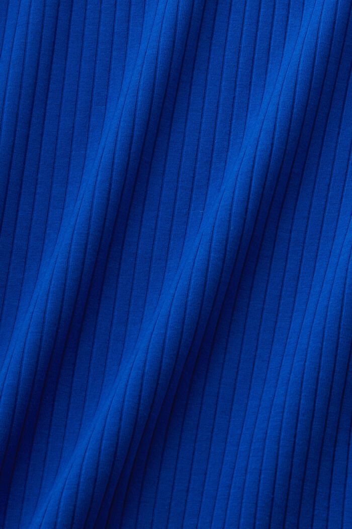 Ribbad midiklänning i off-shoulderdesign, BRIGHT BLUE, detail image number 5