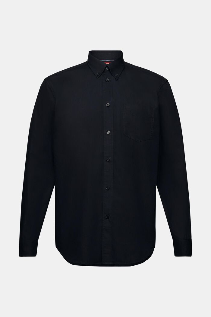 Button down-skjorta i poplin, 100% bomull, BLACK, detail image number 6