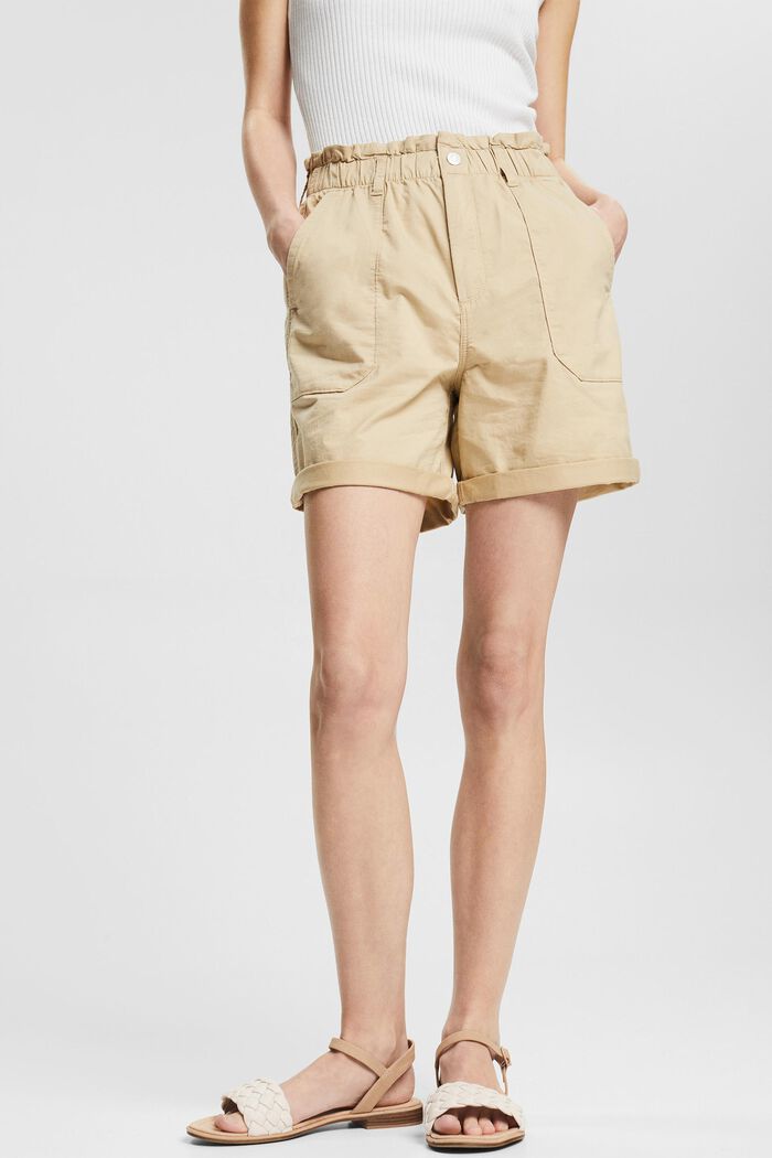 Lätta shorts med resårlinning, SAND, detail image number 1