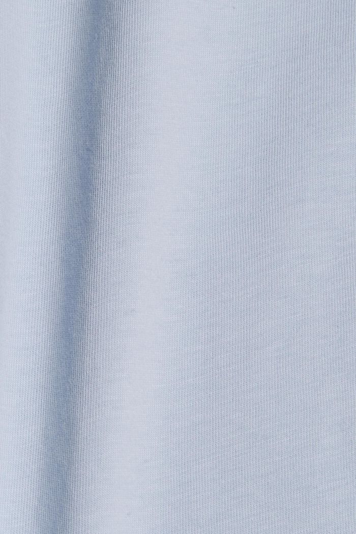 T-shirt med tygärm och hålbroderi, LIGHT BLUE LAVENDER, detail image number 4