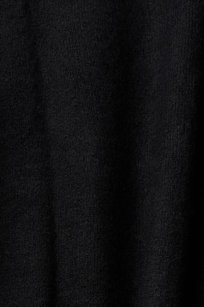 Stickad tröja med polokrage, BLACK, detail image number 1