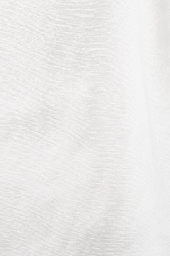 Croppat linne, linneblandning, WHITE, detail image number 4