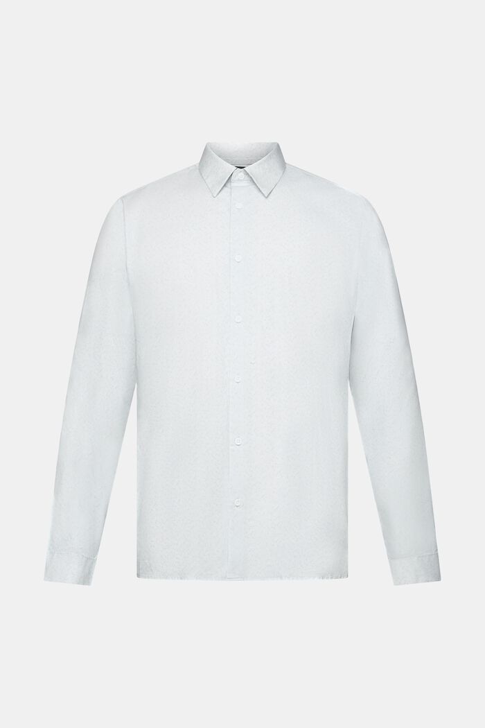 Mönstrad bomullsskjorta i slim fit, WHITE, detail image number 7
