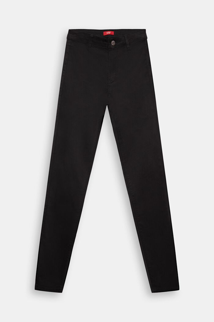 Skinny-jeans med mellanhög midja, BLACK, detail image number 6