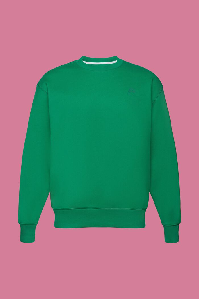 Sweatshirt med litet delfintryck, GREEN, detail image number 5