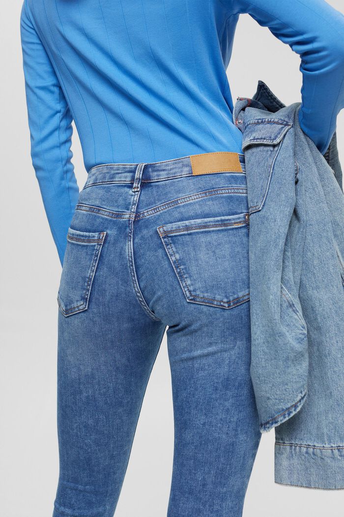 Jeans i bomullsstretch, BLUE MEDIUM WASHED, detail image number 0