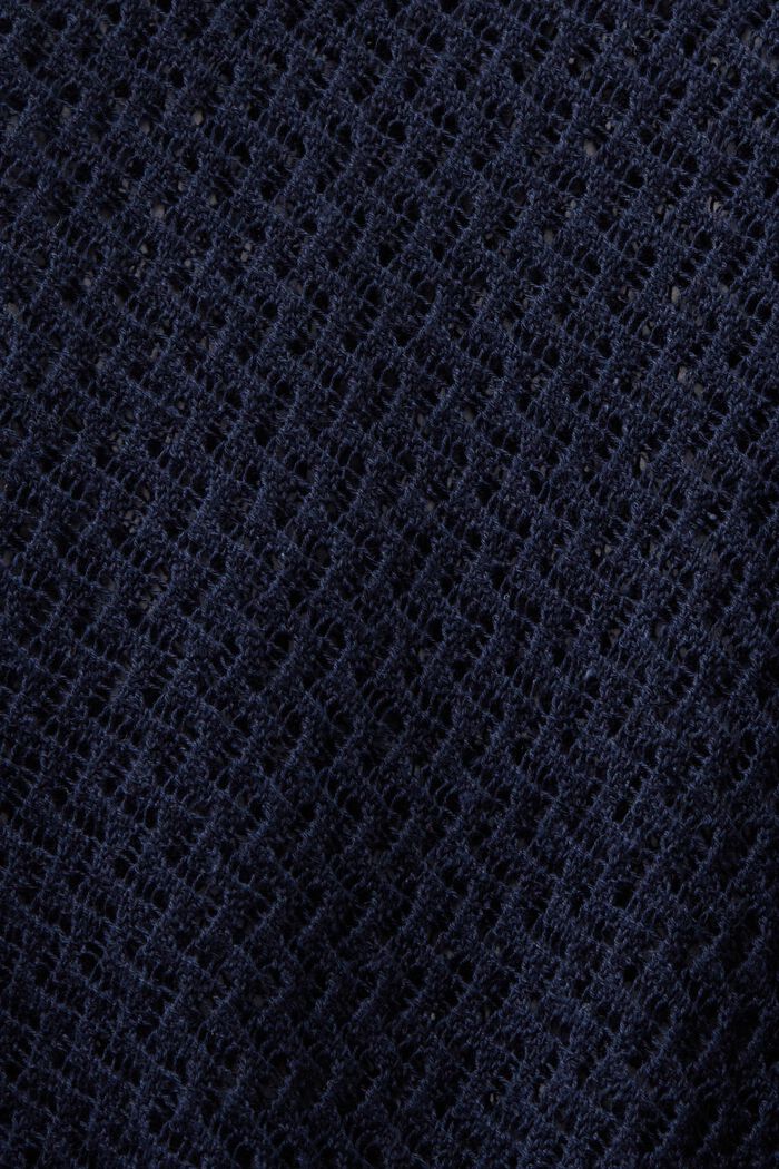 Strukturerad V-ringad tröja, NAVY, detail image number 5
