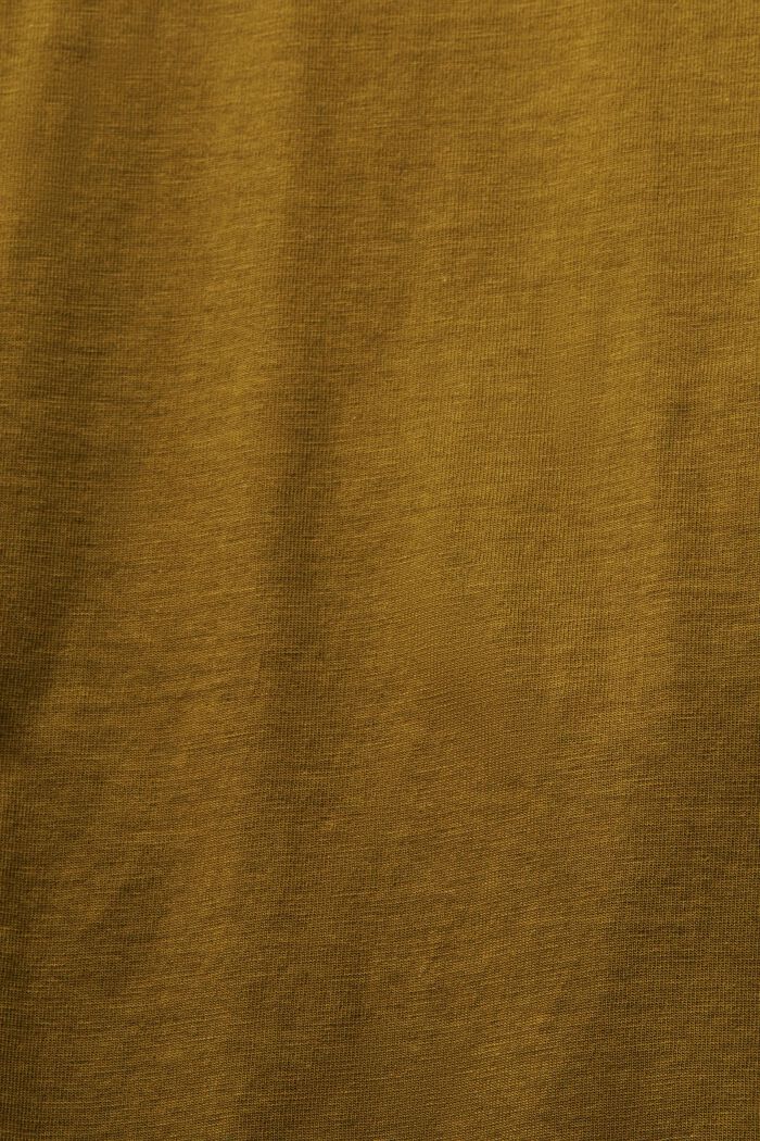 Jersey-T-shirt i ekologisk bomull, OLIVE, detail image number 5