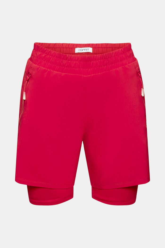 Active-shorts i dubbla lager, DARK RED, detail image number 6