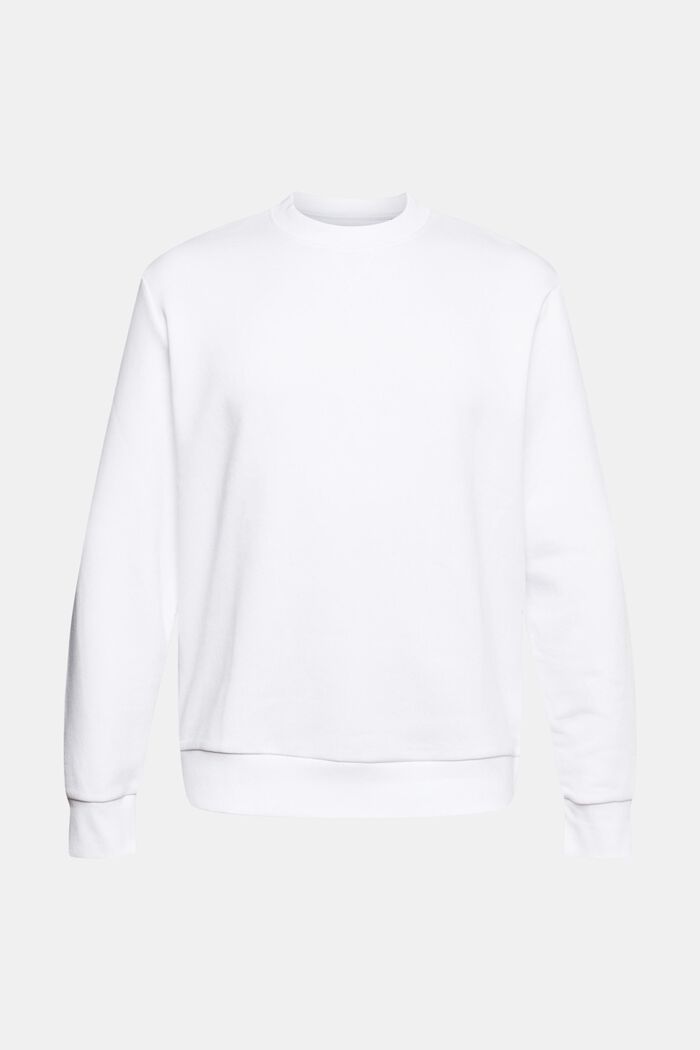 Återvunnet material: enfärgad sweatshirt, WHITE, overview