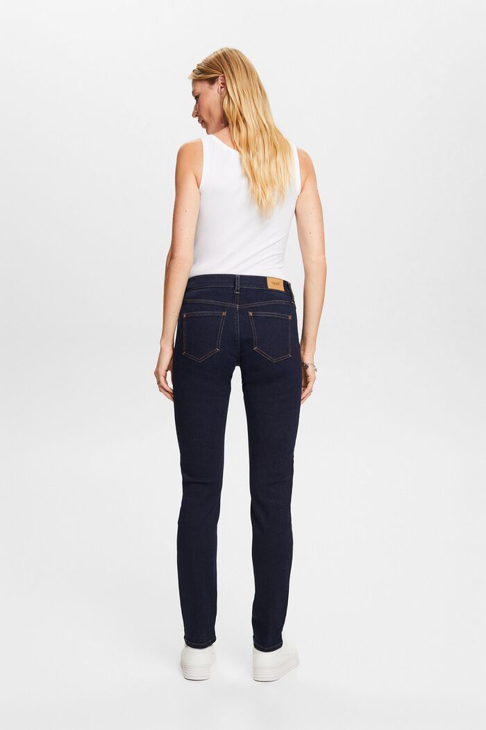 Återvunnet: mid-rise slim fit stretch jeans, BLUE RINSE, detail image number 3