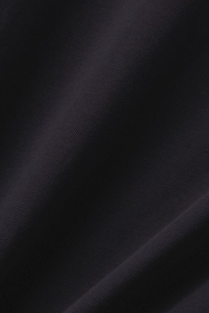 Ärmlös T-shirt i bomull med V-ringning, BLACK, detail image number 5