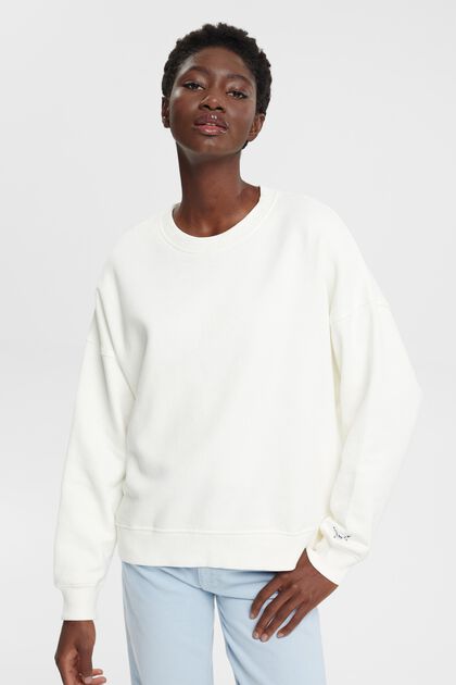 Sweatshirt med broderad logo på ärmen