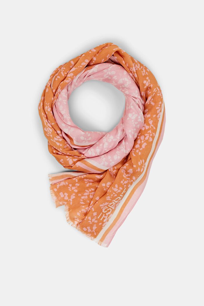 Lätt mönstrad scarf, PASTEL ORANGE, detail image number 0