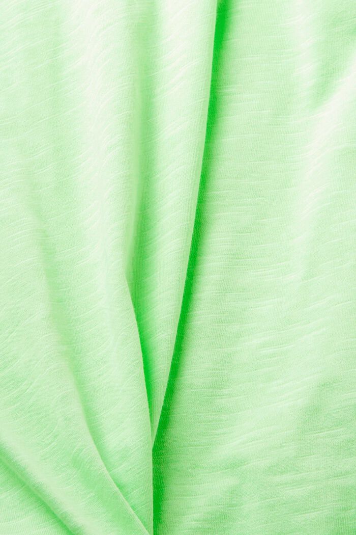 T-shirt i bomull med slub-struktur, CITRUS GREEN, detail image number 5