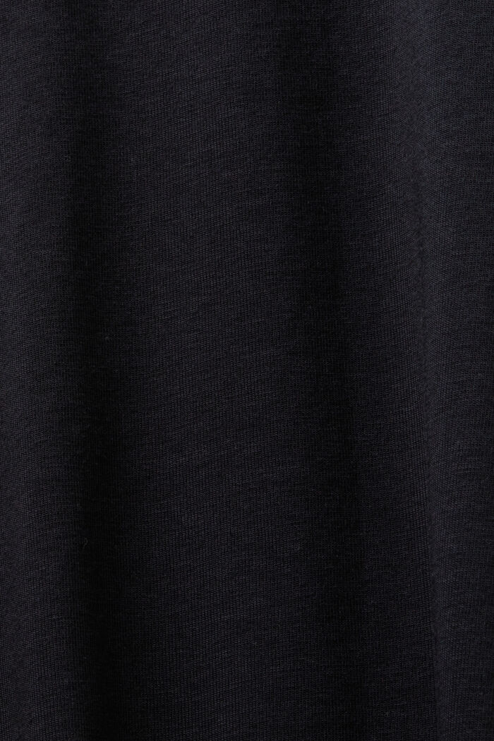 Långärmad T-shirt med rund ringning, BLACK, detail image number 5