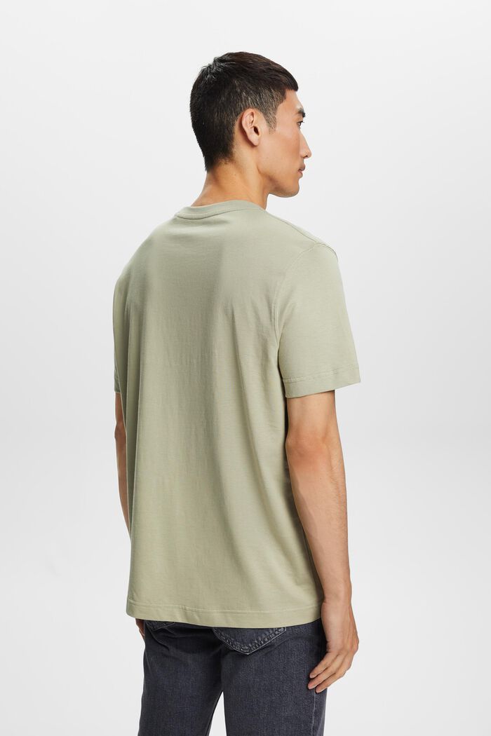 T-shirt i ekologisk bomull med tryck, DUSTY GREEN, detail image number 3