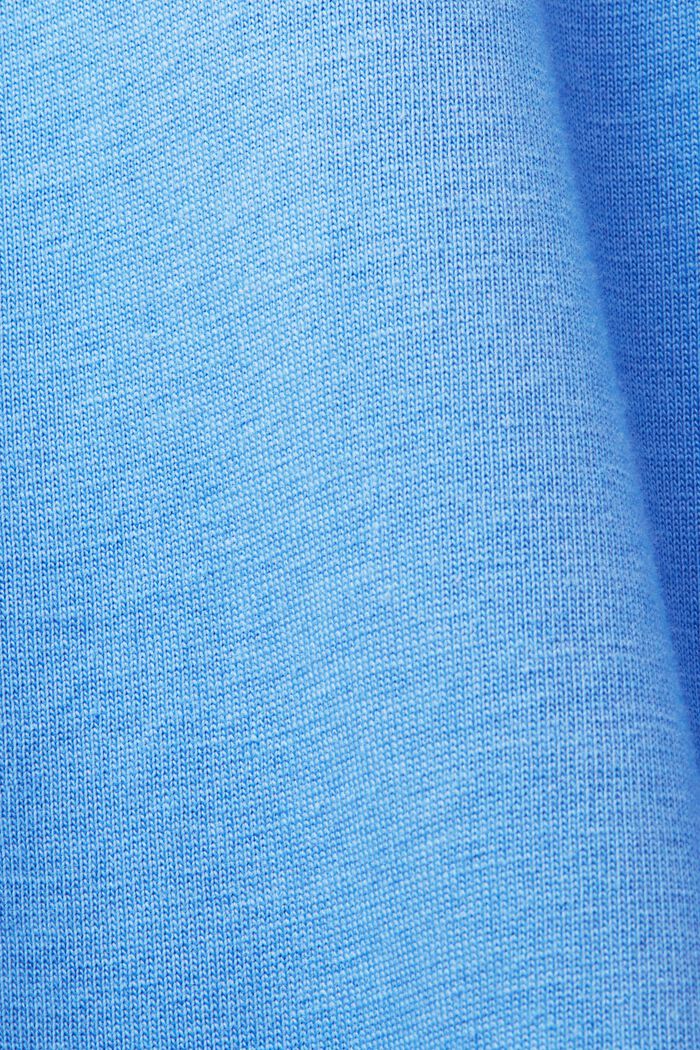 T-shirt med rund ringning, 100 % bomull, LIGHT BLUE, detail image number 5