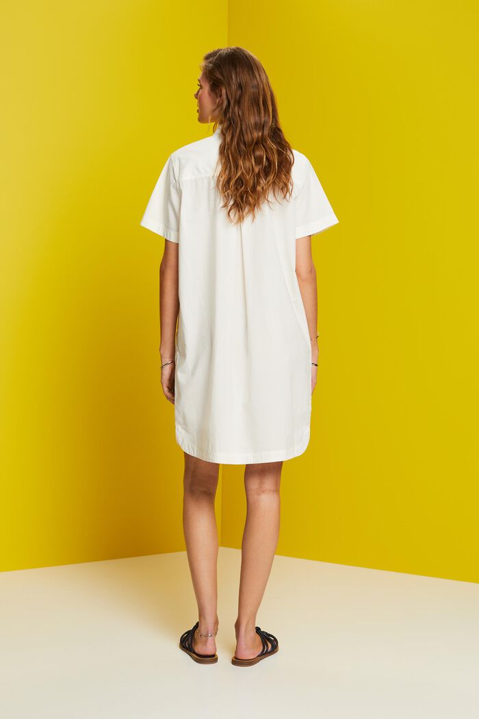 Mini-skjortklänning, 100% bomull, OFF WHITE, detail image number 3