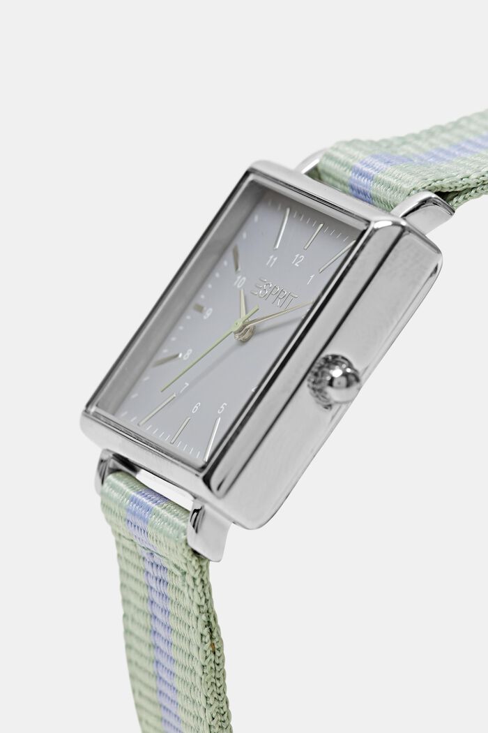 Klocka med vävt armband, rostfritt stål, SILVER, detail image number 1