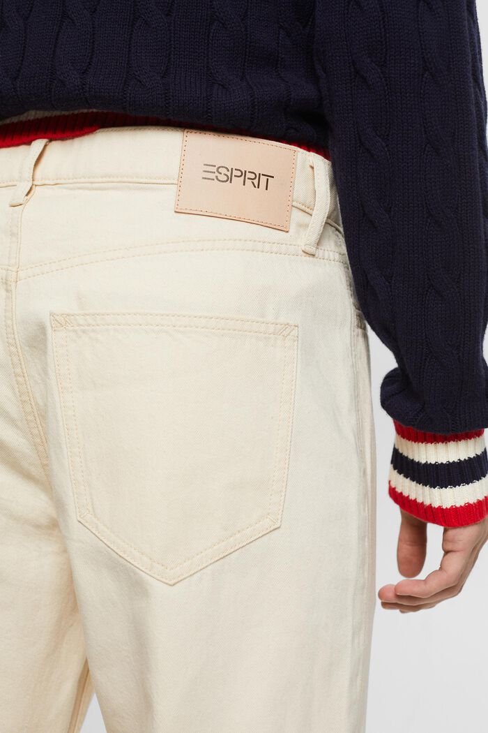 Regular avsmalnande jeans med medelhög midja, OFF WHITE, detail image number 3