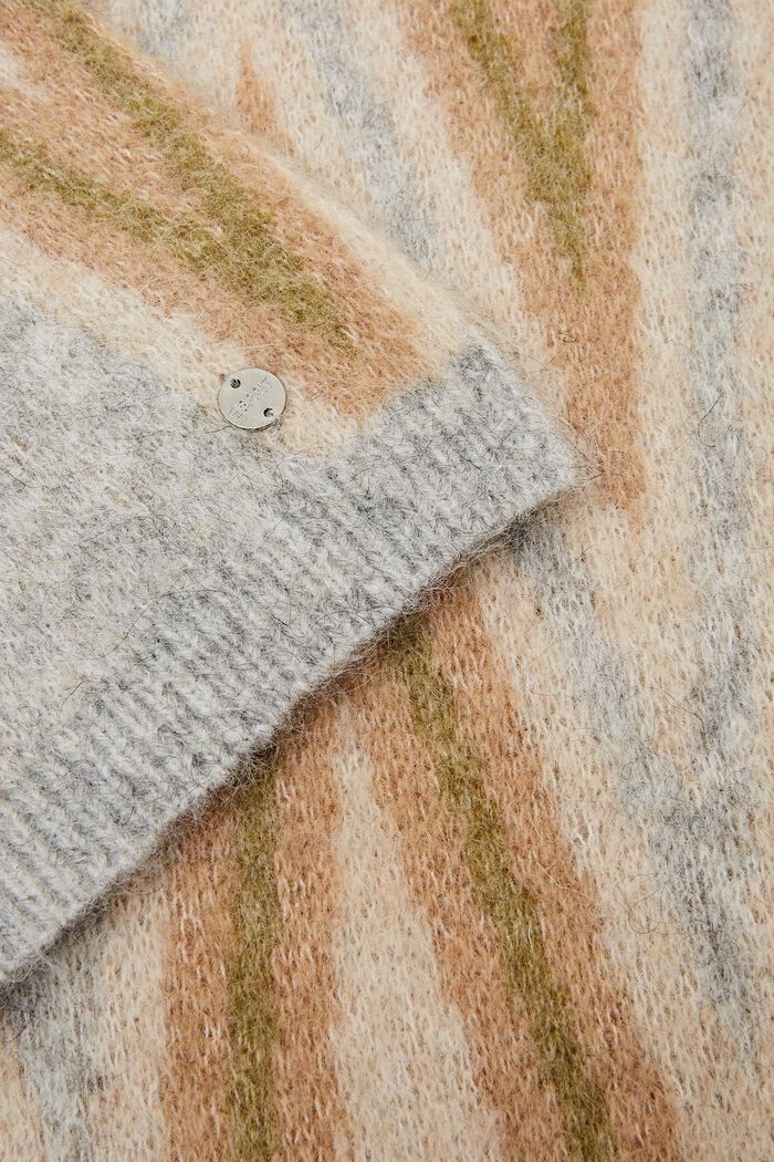 Scarf i blandning av ull och mohair, LIGHT GREY, detail image number 1