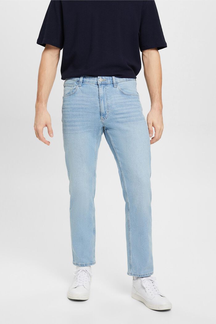 Jeans i rak passform, BLUE BLEACHED, detail image number 0