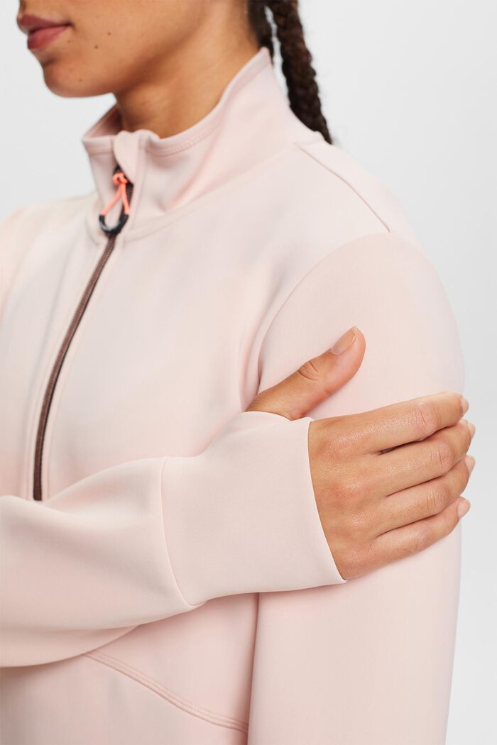 Active-sweatshirt med halv dragkedja, PASTEL PINK, detail image number 1