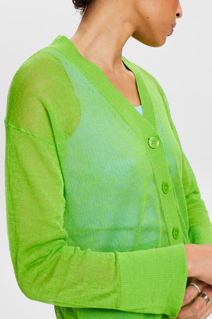 Finstickad tröja, CITRUS GREEN, detail image number 3
