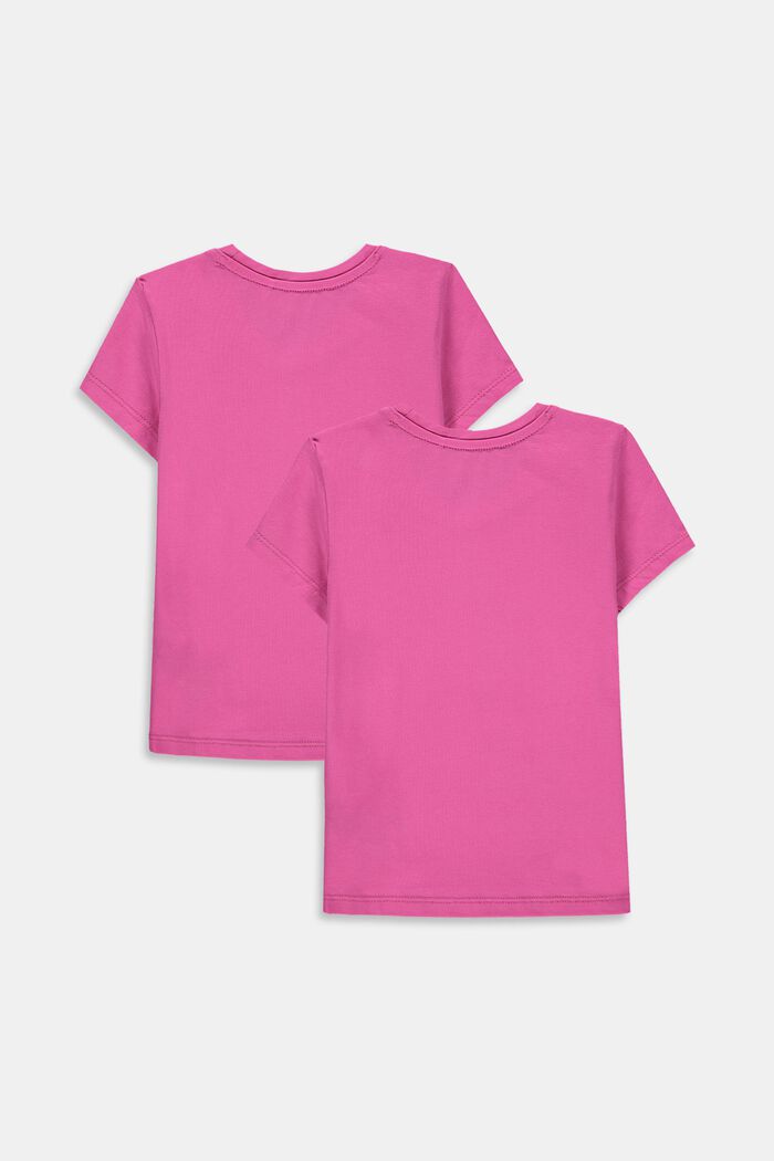 T-shirts i 2-pack av 100% bomull, PINK, detail image number 1