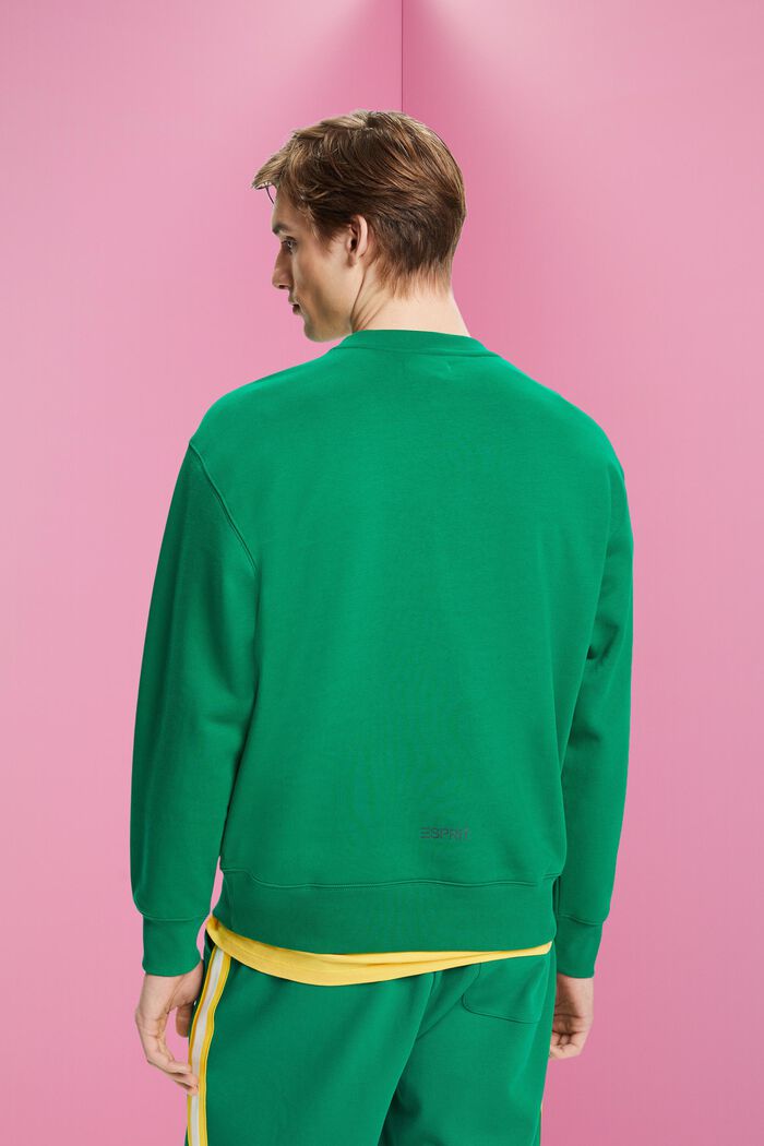 Sweatshirt med litet delfintryck, GREEN, detail image number 3