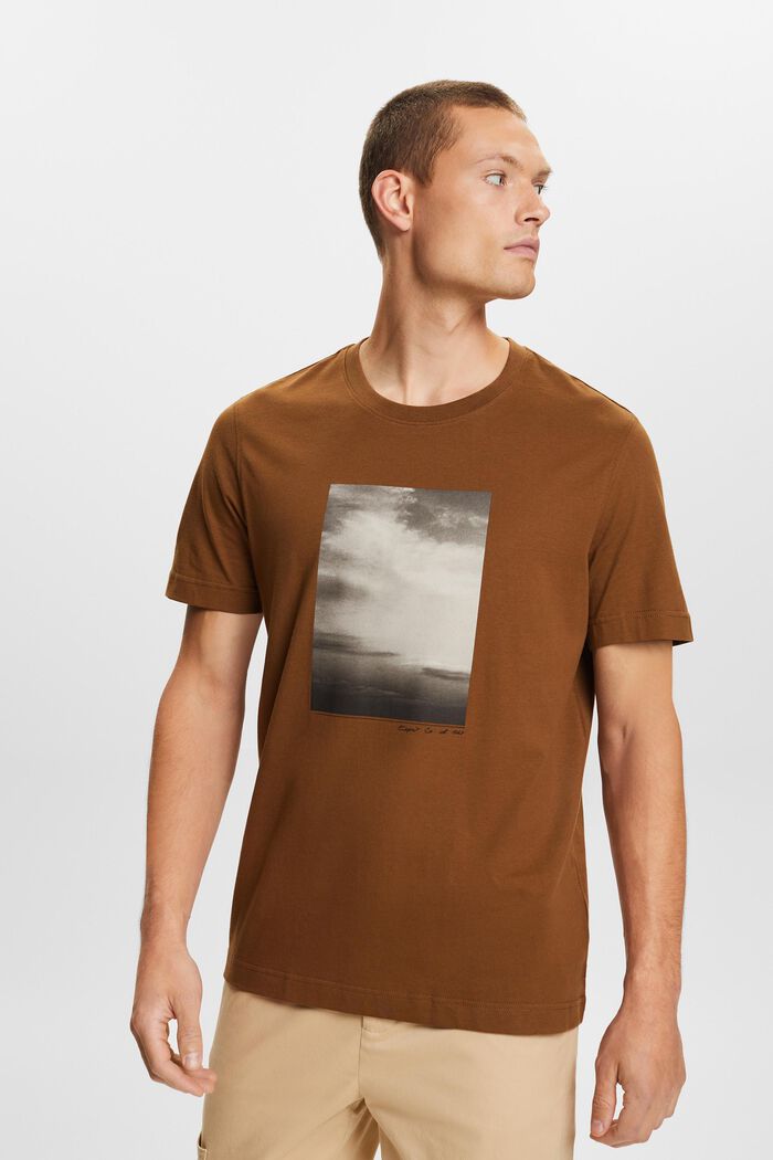 T-shirt i ekologisk bomull med tryck, BARK, detail image number 2