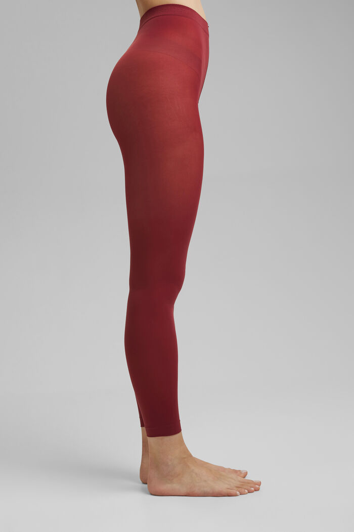 Halvtransparenta leggings, 50 DEN, SHADOW RED, detail image number 0