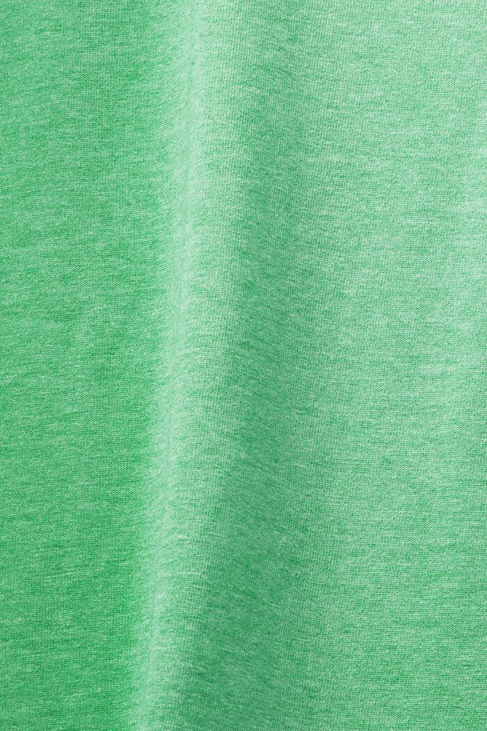 Melerad T-shirt med rund ringning, CITRUS GREEN, detail image number 5