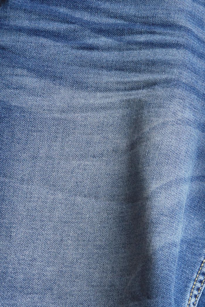 Korta jeansshorts med dragsko, BLUE LIGHT WASHED, detail image number 4