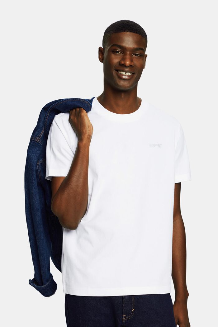 T-shirt med logo, unisexmodell, WHITE, detail image number 0