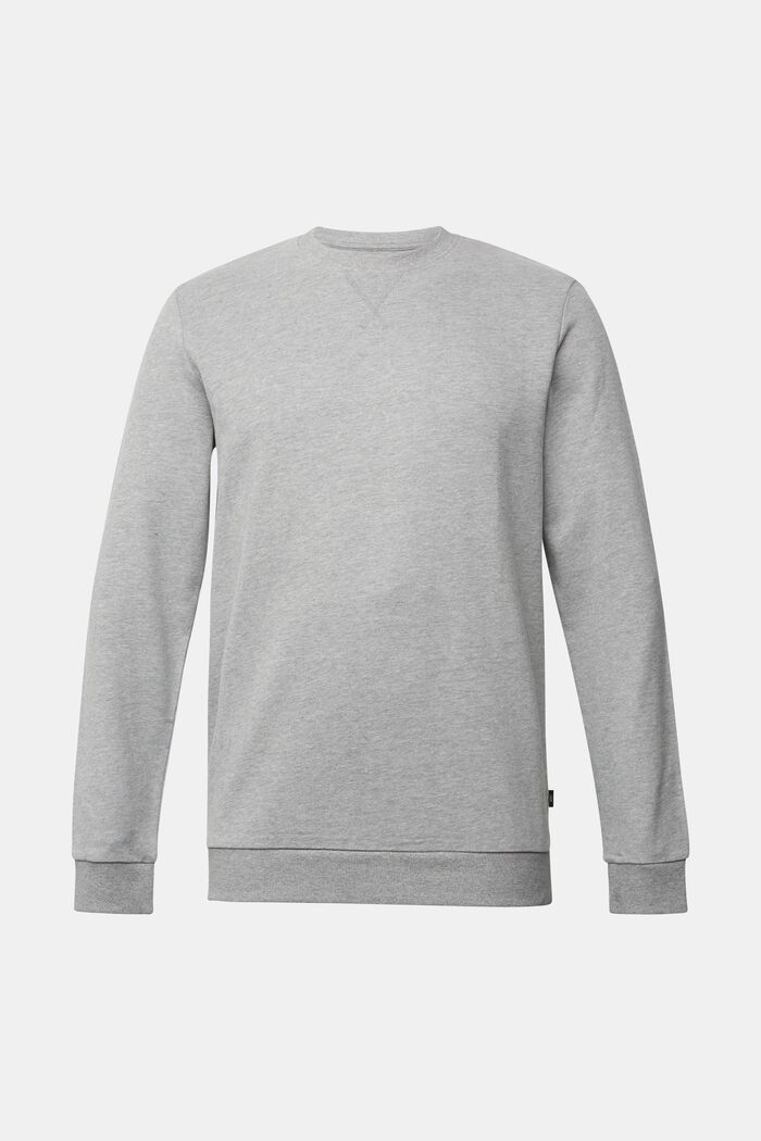 Melerad sweatshirt i 100% bomull, MEDIUM GREY, detail image number 0