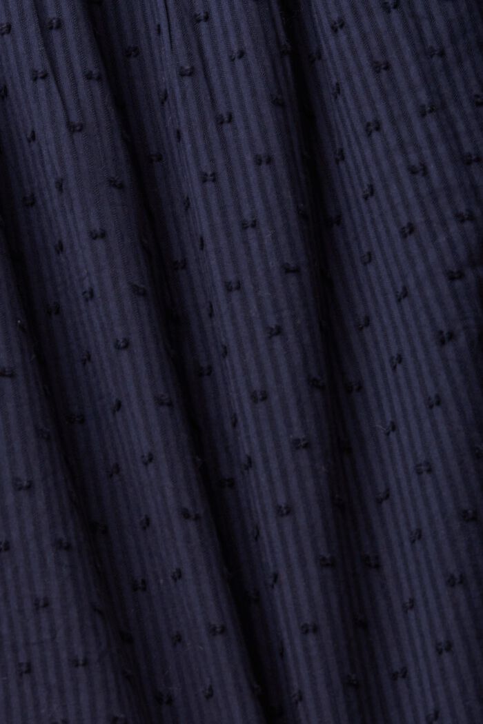 Dobbyvävd blus med knytdetalj, NAVY, detail image number 6