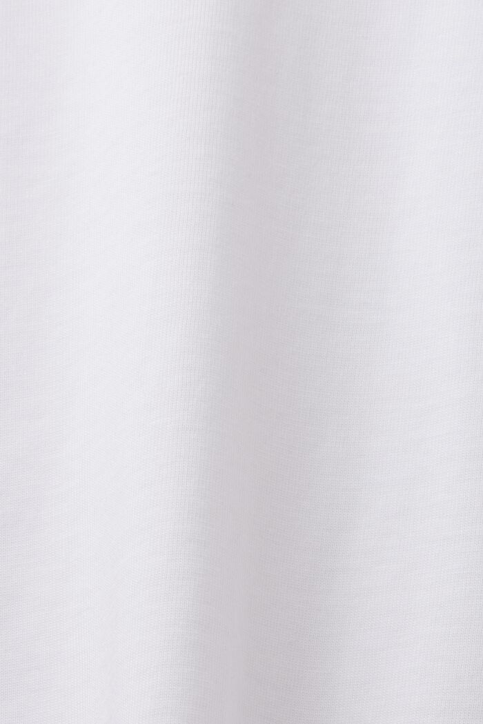 Långärmad jerseytopp, 100% bomull, WHITE, detail image number 6